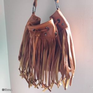 Olivia Miller Brown Fringed Handbag
